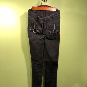 Vintage Tripp stretch skinny bondage pants